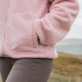 THE RAMBLER PINK BORG ZIP THROUGH FLEECE