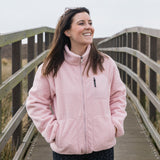 THE RAMBLER PINK BORG ZIP THROUGH FLEECE