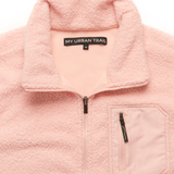 THE RAMBLER PINK BORG ZIP THROUGH FLEECE